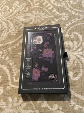 COACH Purple Floral MagSafe-Compatible iPhone 12/12 Pro Case